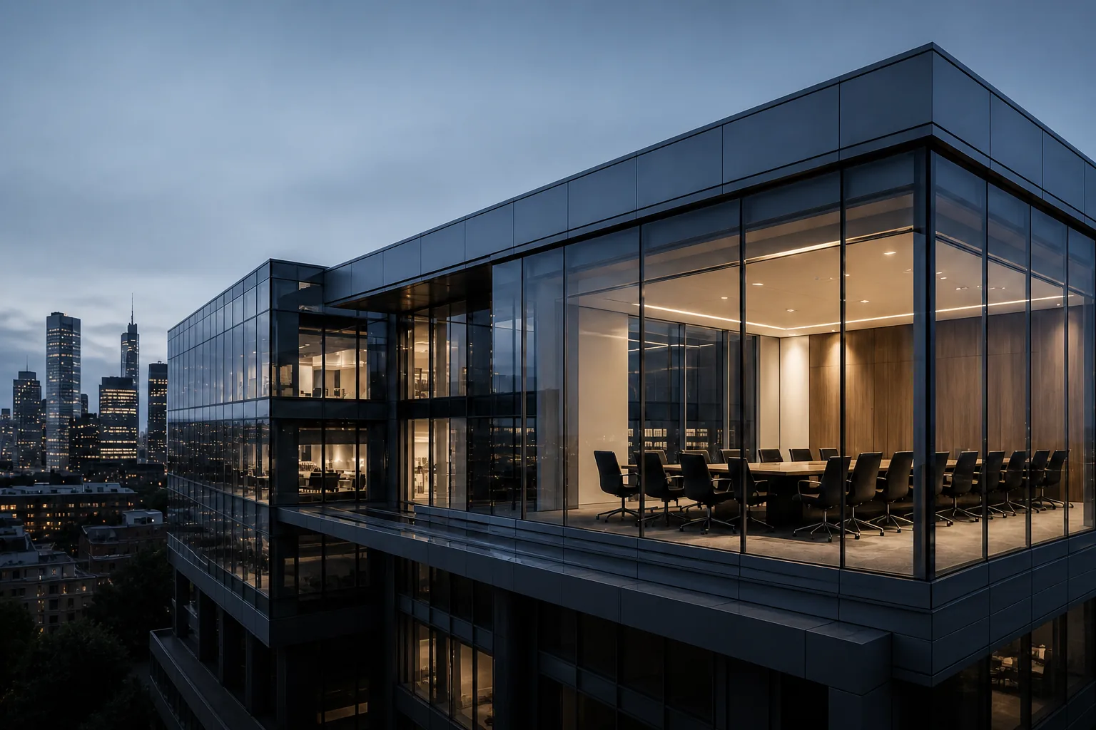 Modern office representing focused financial leadership